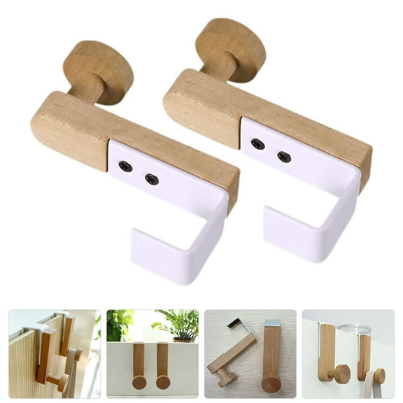 RENACLIPY 2Pcs Over The Door Hooks Multi Function Towel and Hat Hanger Rust Resistant Design