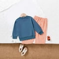 thumbnail image 6 of Caqnni Toddler Baby Boy Fall Winter Outfits Sweatshirt Tops Casual Pants 2Pcs Clothes Set Fall Winter Set for 0 6 12 18 24 M 1t 2t 3t 4t 5t 6t,Blue,3-4 Years, 6 of 6