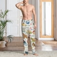 thumbnail image 5 of Uemuo Dogs Funny Pets Pattern Men's Wide Leg Palazzo Lounge Pants with Pockets Light Weight Loose Comfy Casual Pajama Pants-X-Large, 5 of 9