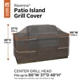 thumbnail image 3 of Classic Accessories  86 x 37 x 48 in. Ravenna Water Resistant BBQ Grill Cover for Island with Center Head, Dark Taupe, 3 of 15