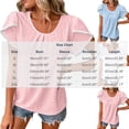 ClodeEU Women's Round Neck Flutter Short Sleeve Blouse,Solid Color ...