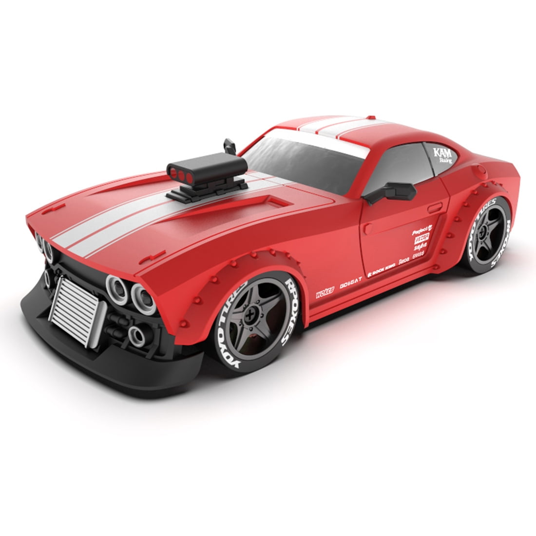 KM3299 RC Drift Car, 1/32 Remote Control Car 4WD Drift RC Cars 30KM/H High Speed Remote Control Cars Vehicle with LED Headlights, Christmas Cars Gifts for Adults - Red