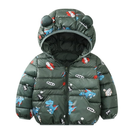 

GEZHEN Winter and Fall Toddler Baby Boy Girl Cartoon Windproof Coat Hooded Warm Outerwear Jacket Girls Basic Jacket Casual Style Rain Jacket Fashion