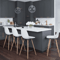 thumbnail image 1 of Aykah Eiffel Bar Stools, Set of 4, White, Counter Height, Indoor Use, Comfortable Backrest, 1 of 5