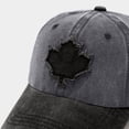 thumbnail image 6 of Helii Canada Maple Leaf Washed Cotton Baseball Cap Dad Hat: Color Block Contrast Brim Vintage Distressed Sun Hat with Adjustable Strap for Men Women Outdoor Sports Cap Grey,One Size, 6 of 8