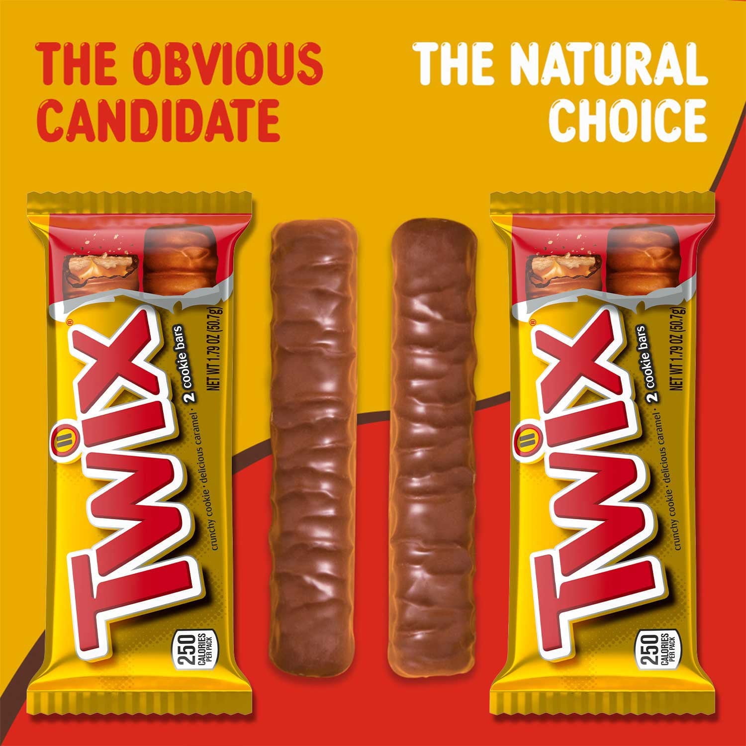 Twix Caramel Cookie Chocolate Candy Bars, Full Size, 1.79 oz., 36 pk. With White Bowl By OMA