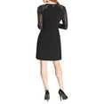 thumbnail image 2 of TOMMY HILFIGER Womens Black Long Sleeve Above The Knee Shift Party Dress 10, 2 of 2