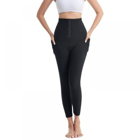 

Merotable Long Slimming Pants Weight Loss Hot Thermo Sweat Sauna Workout Body Shapers Women s Abdomen Hips Sweat Pants Breasted Pants