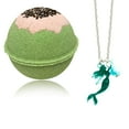 thumbnail image 4 of Big Bath Bomb with Jewelry Surprise Mermaid Island Necklace Inside Handmade in USA Natural and Safe by Relaxcation, 4 of 5