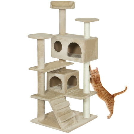 Best Choice Products 53in Multi-Level Cat Tree Scratcher Condo Tower, (Best Little Cathouse In Pasadena)