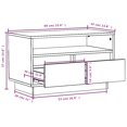 thumbnail image 4 of vidaXL Meuble TV Gris 60x35x37 cm Pin Massif, 4 of 5