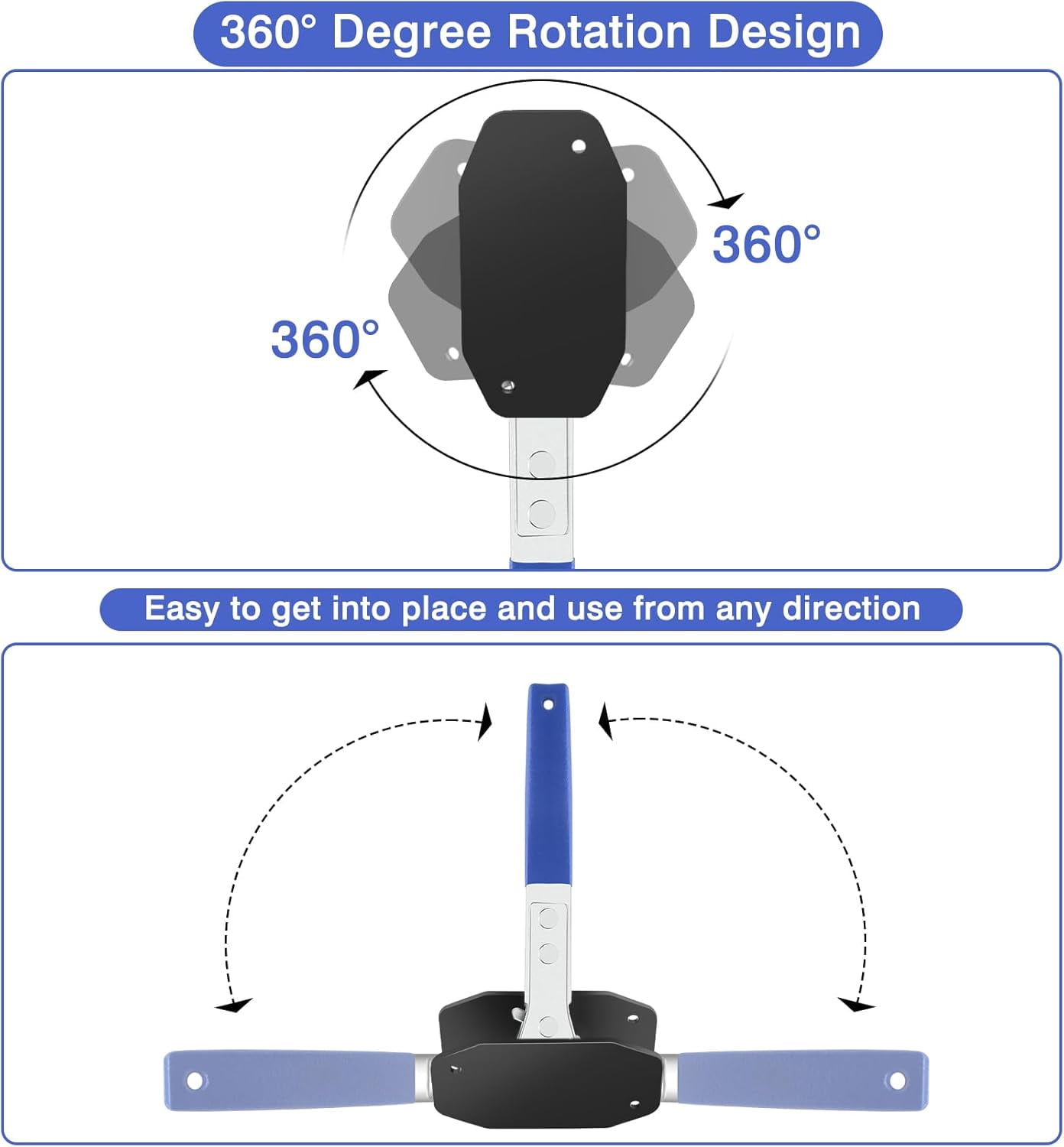 Brake Tools, Brake Caliper Compression Tool, Brake Caliper Tool, Caliper Piston Compressor Tool with 2 Heavy-Duty Caliper Hooks, 4-in-1 Universal 360° Ratcheting System for Car Disc Brake Repair