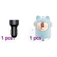 thumbnail image 1 of Car Charger 5V 3.1A Quick Charge Dual USB Port LED Display Voltmeter Phone Charging Adapter, Black Humidifier 2W USB 300ml Air Humidifier Adjustable Cartoon Diffuser with Colorful Light, Blue, 1 of 9