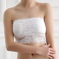 thumbnail image 4 of Tank Tops for Women,Convertible Strapless Bandeau Bra with Removable Pads and Underwire Support for Layering Comfort,Camisole Tops for Women,White,One Size, 4 of 9