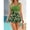 Green, variant on 2 Pieces Blue Tie Front Ruched Bust Full Coverage Tankini Set Summer Pool Party Bathing Suit