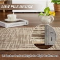 thumbnail image 4 of 8x10 Washable Area Rug for Living Room Non-Slip Modern Abstract Solid Stain Resistant Large Floor Carpet Rug for Dining Room Home Decor, Camel, 4 of 7