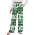 thumbnail image 2 of Utoimkio Unisex Boys Girls Christmas Snowflake Elk Print Pajama Pants Sleep Pants Soft Elastic Waist Kids Pajama Bottoms Christmas Lounge Pants with Pockets for Little Boy Girls 4-14 Years, 2 of 3