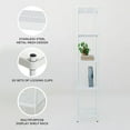 thumbnail image 3 of Design Ideas MeshWorks 5 Tier Metal Storage Shelving Unit Tower, White, 3 of 10