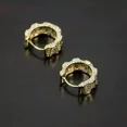 thumbnail image 2 of Earring Hoop 2 Ct Round Cut Plated 14K Yellow Men's Moissanite Gold, 2 of 4
