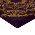thumbnail image 2 of Ambesonne Mandala Fitted Sheet 2 Pcs Set, Lace Like Circular, Twin, Purple Earth Yellow, 2 of 3