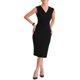 thumbnail image 2 of Vestido de tubo sin mangas para mujer INSPIRE CHIC, con cuello en V, cinturón, vestido lápiz para el trabajo, negro, 2XL, 2 of 6