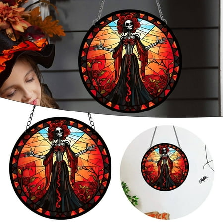 

Saving! iHPH7 Halloween Acrylic Arts and Crafts Creative Decorative Hanging Arc Force Disc Home Decoration Pendant，Nice Halloween Decorations