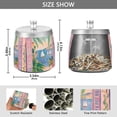thumbnail image 2 of Yayeee Ashtray with Lid for Cigarette Smokeless Stainless Steel Home Ash Holder, Pink Seaside Boat, 2 of 7