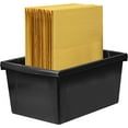 thumbnail image 4 of Storex 5.5 Gallon Plastic Storage Bin for Kids, Letter/Legal Size, Black, 6-Pack, 4 of 7