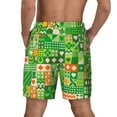 thumbnail image 4 of Balery St Patrick's Day6 Mens Swim Trunks Swim Shorts for Men Quick Dry Inseam Beach Shorts with Compression Liner Pocket-Large, 4 of 9