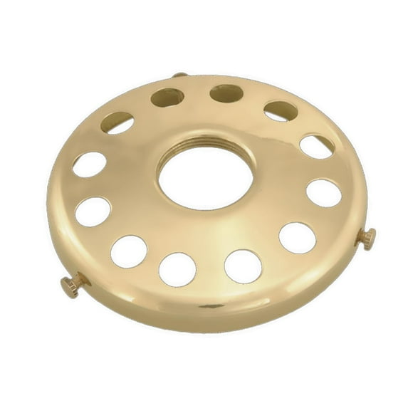 B&P Lamp 4" Fitter, Screw-On Uno Type Shade Holder, Unfinished Brass