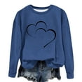thumbnail image 4 of Qiopertar Mode Femmes T-Shirt à Manches Longues Col Rond Imprimé Chandail en Molleton Blouse Hauts Offres de la Semaine Liquidation à Moins de 5$ jusqu'à 90 % de Réduction, 4 of 4