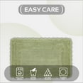 thumbnail image 4 of Better Trends 17" x 24" Bathroom Rug – 100% Cotton, Extra Soft Tufted Reversible Bath Mat, Water-Absorbent, Machine Washable (Sage) Lilly Crochet Collection, 4 of 7