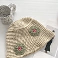 thumbnail image 6 of CoCopeaunts Women Beanie Hat Dome Knitted Fisherman Hat Autumn Winter Fashion Cute Outdoor Warm Hand Hook Flower Bucket Cap, 6 of 8