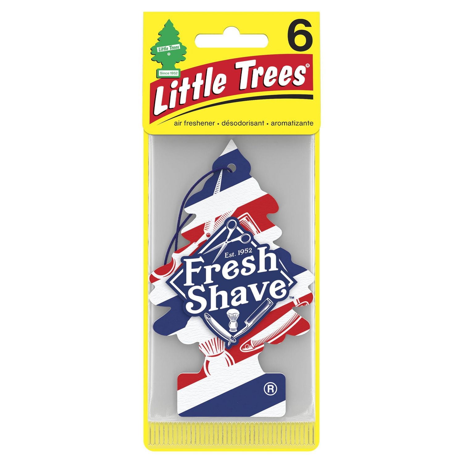 Assainisseur d'air LITTLE TREES Fresh Shave 6-Pack