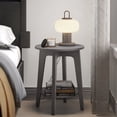 thumbnail image 3 of VASAGLE MAEZO Collection - Side Table, 2-Tier Small Round End Table, Nightstand with Tapered Legs, Curved Transitions, for Small Spaces, Living Room, Bedroom, Smoky Gray, 3 of 9