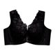 thumbnail image 1 of Gibobby Sujetador de ropa interior fina de talla grande con anillo de para mujer sin chaleco de Sujetador de encaje ropa interior Brasier sin varillas para mujer(Negro,34E), 1 of 5