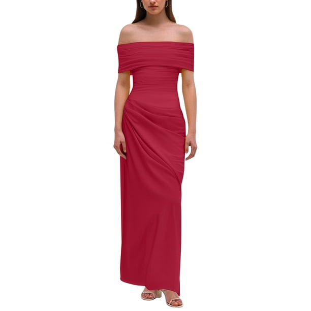Vestido informal transparente de un solo hombro para mujer - Dos piezas, primavera/verano, S-L