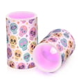 thumbnail image 7 of Yayeee Flameless Candles with Remote Flickering Battery Operated Multi Color Changing, Yellow Skull Pattern, 7 of 7