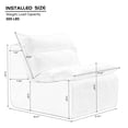 thumbnail image 3 of Orange Polyester Accent Chair, Armless Single Seater Sofa for Living Room, Bedroom, and Office, Modern Lounge Chair with Ergonomic Backrest, 3 of 10