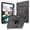 Black, variant on iPad Air 4 Case 2020, iPad 10.9 Case 2020 with Pencil Holder - 3-Layer High-Impact Shock Absorbent Protective Cover [Supports Pencil 2nd Gen Charging] for iPad Air 4th Generation