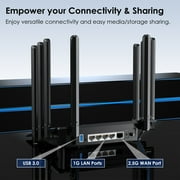 AX6000 Wi-Fi 6 Router, WiFi Router for Home Supports OpenVPN | WireGuard | Parental Control | QoS Wifi repeater