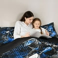 thumbnail image 5 of Homewish Dirt Bike 2pcs Bedding Comforter Set For Children Kids Teens,Abstract Blue Stars Galaxy Twin Comforter Sets,Extreme Sport Breathable Bedding Set,Breathable Home Decor,Reversible, 5 of 8