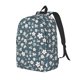 thumbnail image 1 of Disketp Blue Flower Mochila de Lona Estampada, Mochila Escolar de Viaje Ligera para Estudiantes y Portátil-Medium, 1 of 5