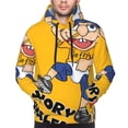 thumbnail image 5 of Lsque Sml Jeffy Pattern Casual Men's Hoodie,Hooded Sweatshirt with Kangaroo Pocket,Pullover Hoodie-X-Large, 5 of 8