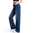 thumbnail image 3 of SEVEGO Women's 32"/34"/36" Tall Straight Leg Jeans Mid Waisted Stretchy Loose Denim Pants Casual Baggy Jean Trousers, 3 of 9