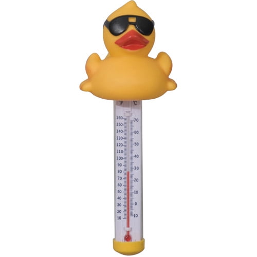 Kyrieval Swimming Pool Float Thermometer Cartoon Type,spa Pool,Bath Water,Hot Tubs Aquariums,Fish Ponds,Baby Pool Thermometer,Fahrenheit and Celsius Duck Duck/Crocodile/Shark