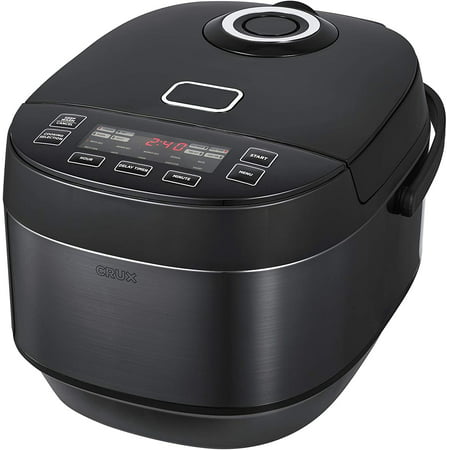 Crux 20 Cup Induction Rice Cooker, Multi-Cooker, Food Steamer, Slow Cooker, Stewpot, Easy One-Pot Healthy Meals, Dishwasher Safe Non-Stick Bowl, Black, one size (1 Count)