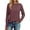 Burgundy, variant on Fantaslook Womens Fall Tops Long Sleeve Shirts Casual Tunic Top Basic T Shirts Tees