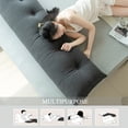 thumbnail image 6 of ANMINY Triangle Headboard Pillow Full Filling Backrest Wedge Pillow w/ Side Pocket Removable Cover Corduroy Texture, 6 of 8