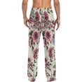 thumbnail image 6 of Men's Pajama Pants with Pockets Sleepwear Lounge Pants Stretch Casual Vintage Rose, 6 of 6